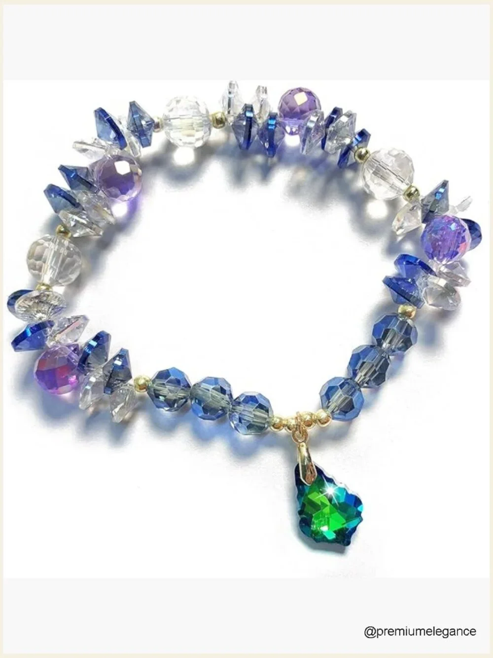 Handcrafted Crystal Beaded Stretch Bracelet Gift Box
